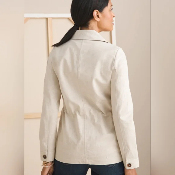 CHICOS | Utility Jacket | Size 8-10 | Cream - Picture 3 of 12